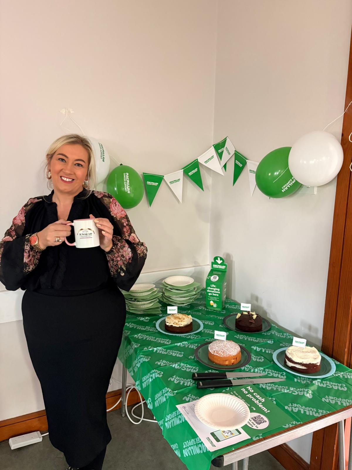 UK Therapy Guild supports MacMillan coffee morning October 2025