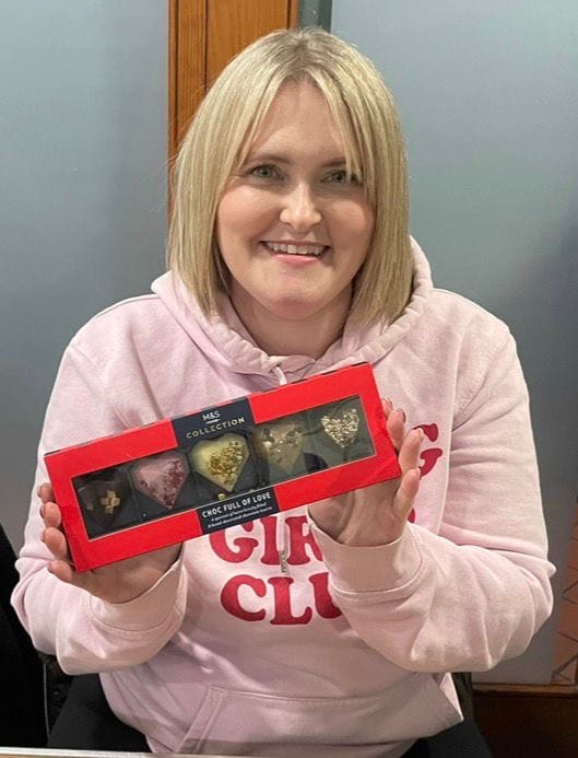 Home 14 valentines day raffle winner at UK Therapy Guild