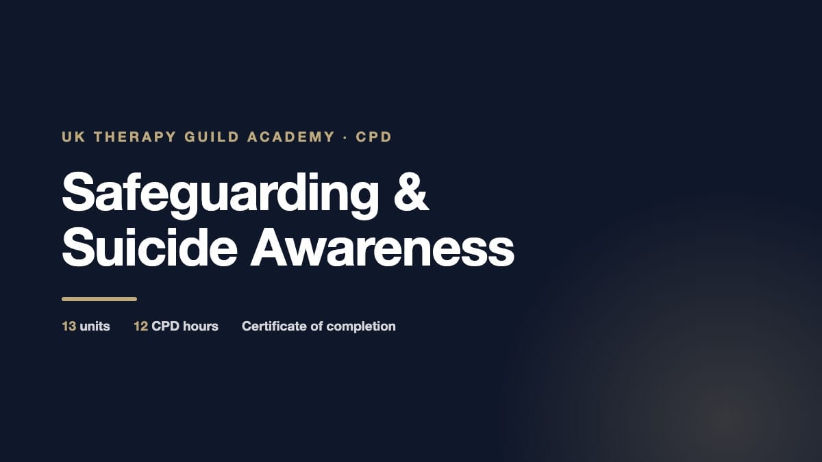 Safeguarding & Suicide Awareness